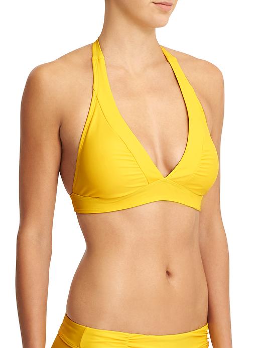 View large product image 1 of 1. Shirrendipity Halter Bikini Top