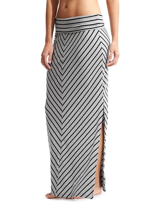 View large product image 1 of 1. Stripe Seaside Maxi Skirt