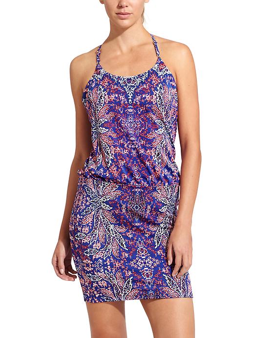 View large product image 1 of 3. Aqualuxe Print Swim Dress