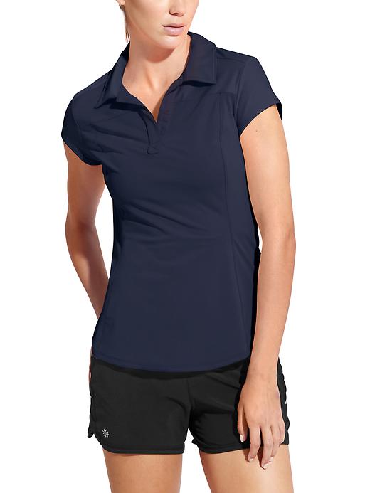Athleta Caddy Polo Navy