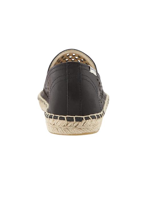 Image number 4 showing, Smoking Slipper Laser Cut Leather Espadrille by Soludos