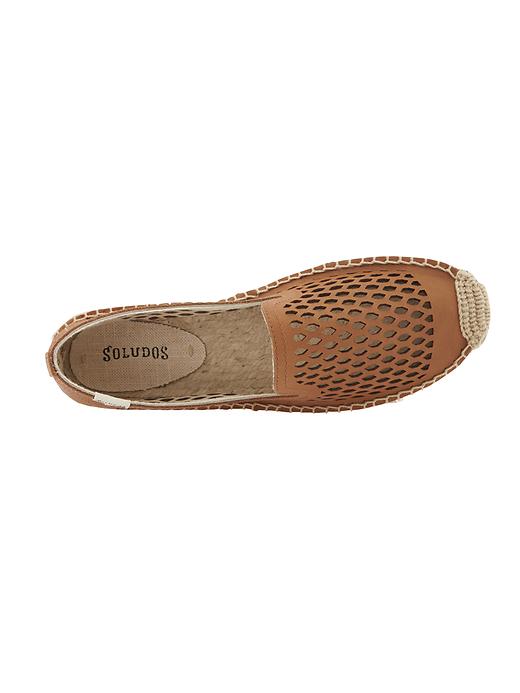 Image number 3 showing, Smoking Slipper Laser Cut Leather Espadrille by Soludos