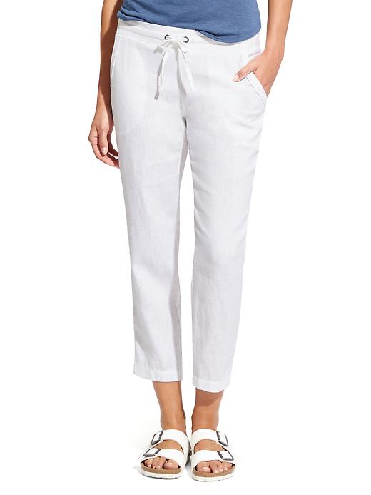 View large product image 1 of 3. Linen Ankle Pant