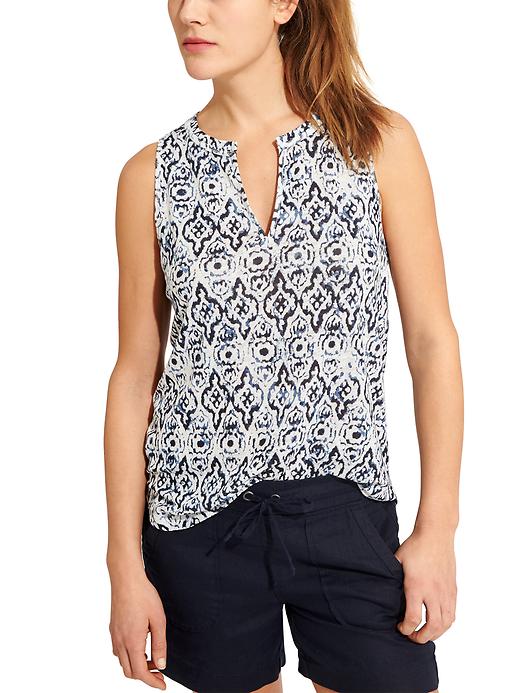 View large product image 1 of 2. Easy Newport Linen Medallion Tank