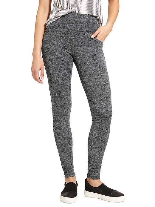 Athleta Herringbone Metro High Waisted Legging Black