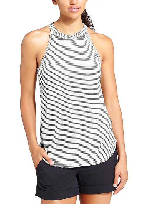 View large product image 1 of 2. High Neck Rib Tank
