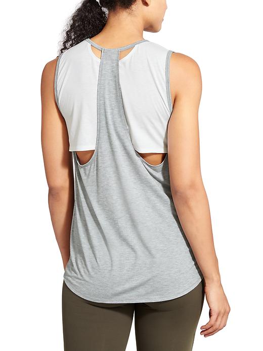 View large product image 1 of 3. Essence Cross Back Tank