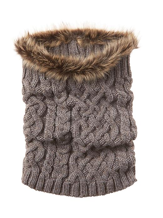 View large product image 1 of 1. Faux Fur Knit Scarf by Vincent Pradier®