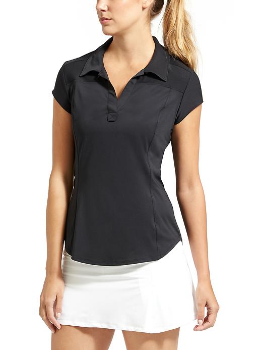 Athleta Caddy Polo Black