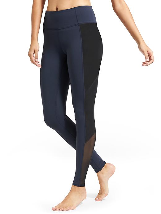 View large product image 1 of 2. High Rise Mesh Tux Chaturanga™ Tight