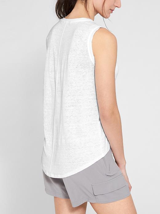 View large product image 2 of 2. Linen Criss Cross Tank