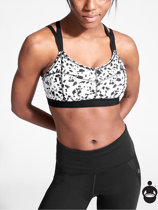 Athleta Strappy Stealth Bra Black/White
