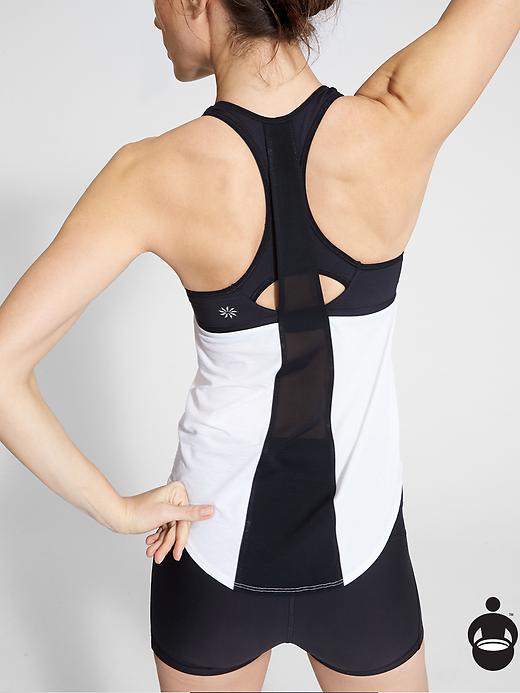 Athleta Hullabraloo Support Top Black/White Size 36B