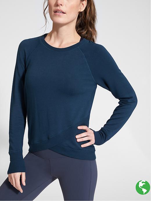 Athleta Criss Cross Sweatshirt Abyss