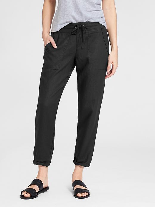 View large product image 1 of 2. Linen Ankle Pant