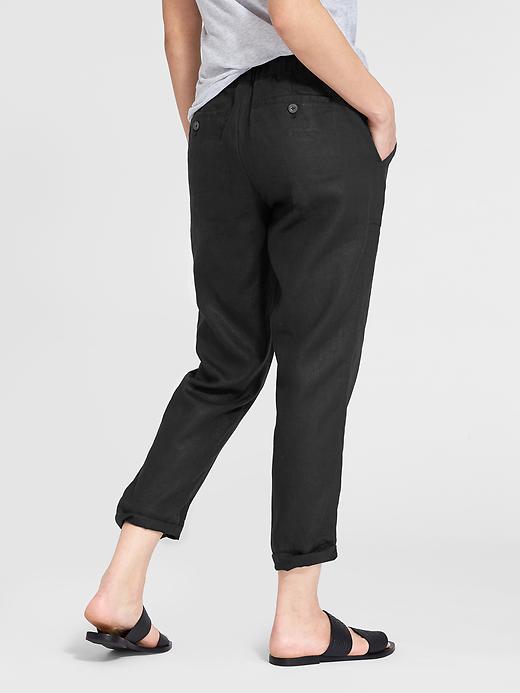 View large product image 2 of 2. Linen Ankle Pant