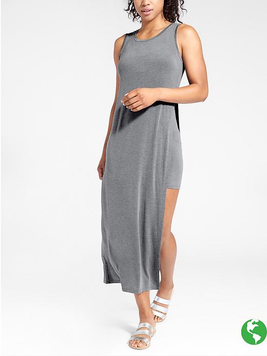 Athleta Gaia Tee Dress Grey