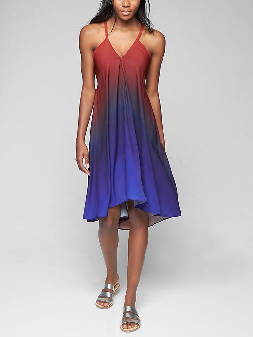 Athleta Daytrip Convertible Dress Sea N Sun Ombre