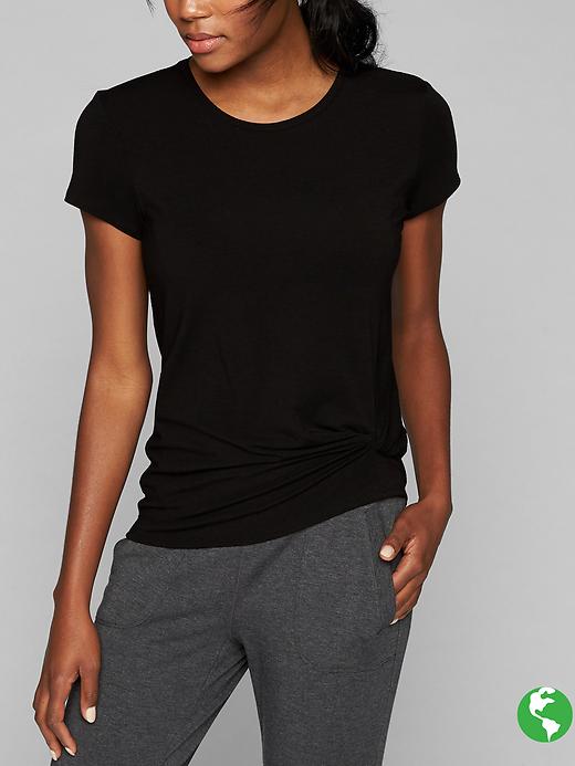 Athleta Ultimate Side Knot Tee Black