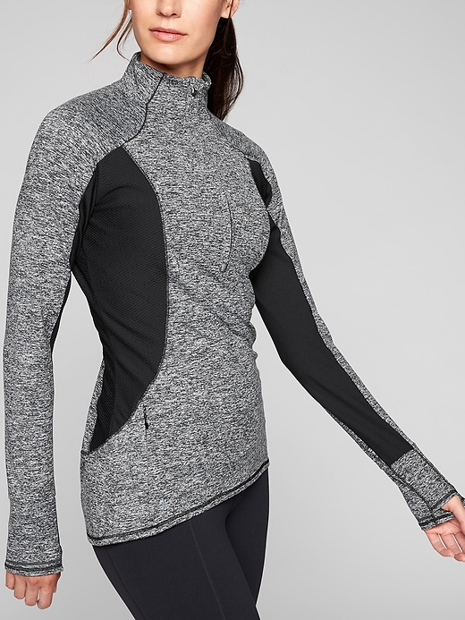 athleta running wild half zip