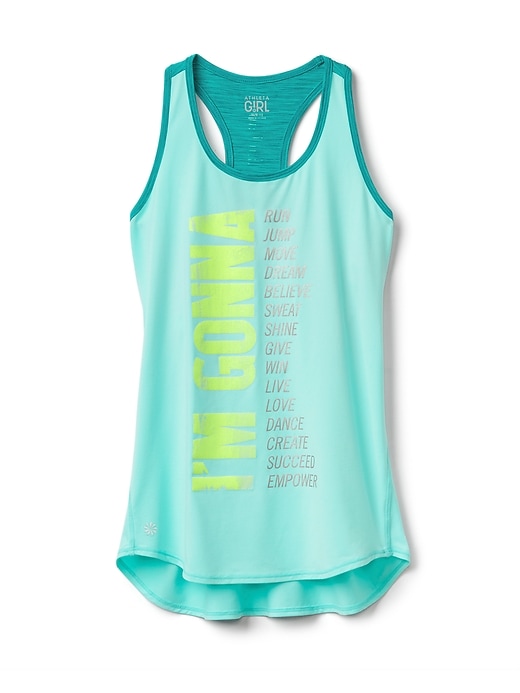 Image number 1 showing, Athleta Girl Graphic Mesh Chi Rules Tank