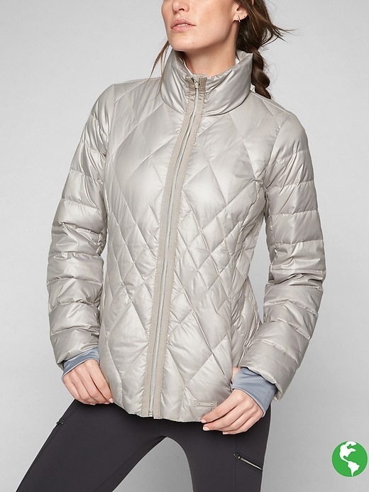 Athleta Responsible Down Jacket Pebble GreyX