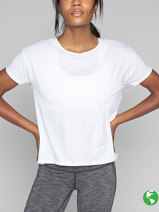Athleta Power Up Tee Bright White