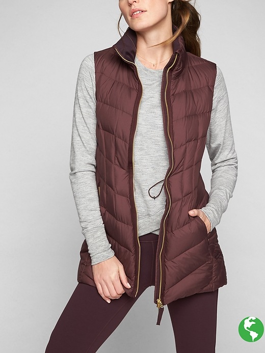 Athleta Responsible Down Cya Vest Cassis