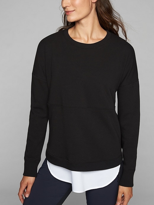 Athleta Cozy Karma Crewneck Black