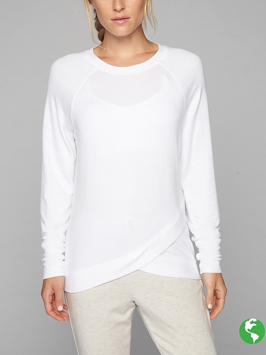 Athleta Criss Cross Sweatshirt Bright White