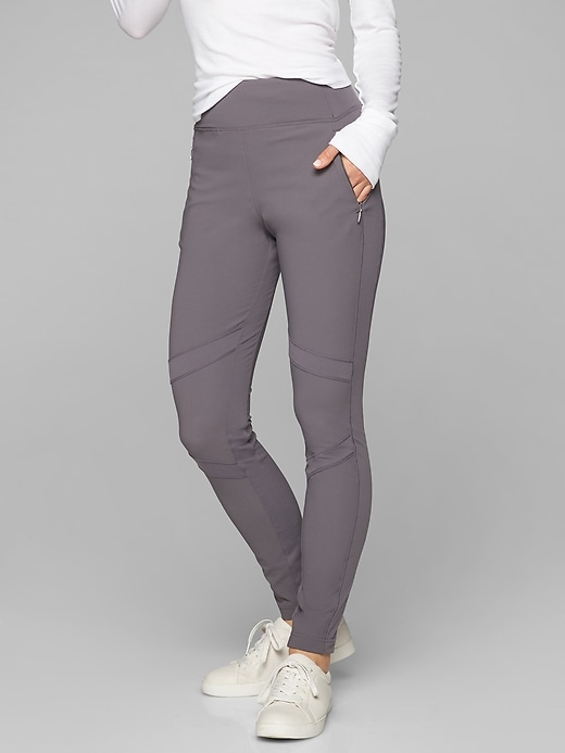 Athleta Highline Hybrid Summiter Tights Silver Bells