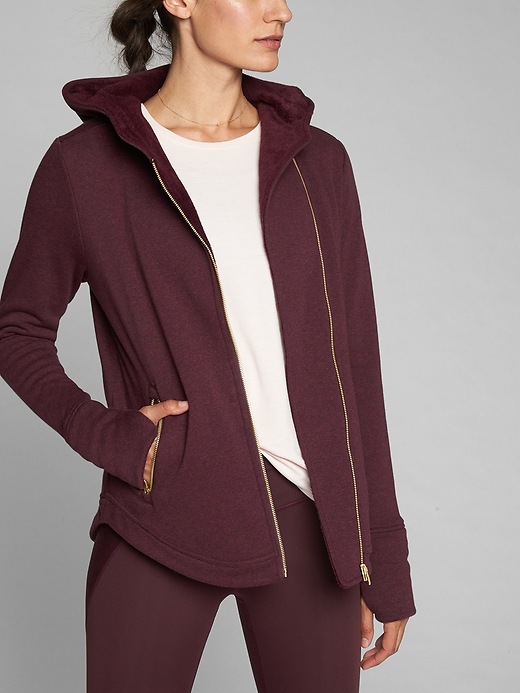 Athleta Easy Cozy Karma Jacket Cassis Heather