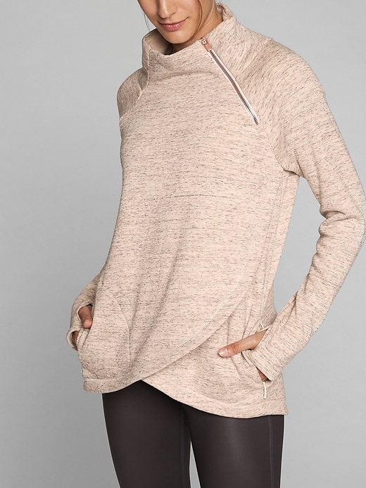 View large product image 1 of 1. Cozy Karma Asym Pullover
