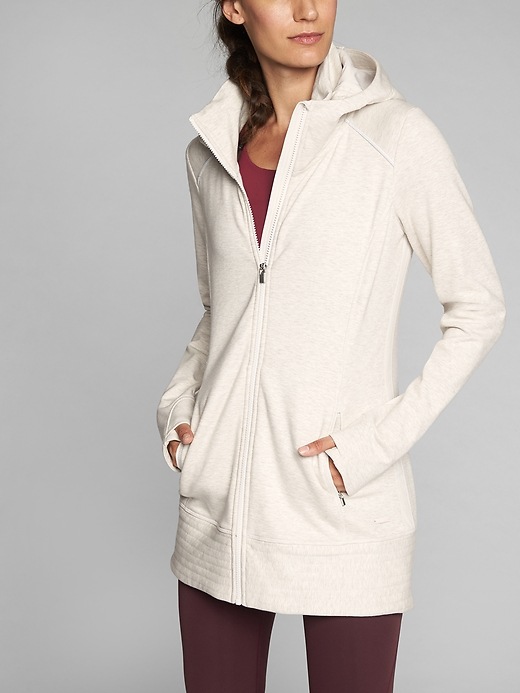 Athleta Cya Stronger Hoodie Toasted Brown Heather