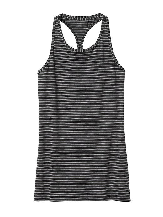 Image number 4 showing, High Neck Heather Stripe Chi Tank