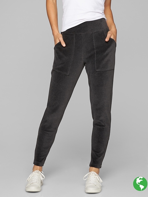 Athleta Velour Velluxe Jogger Charcoal Grey Heather