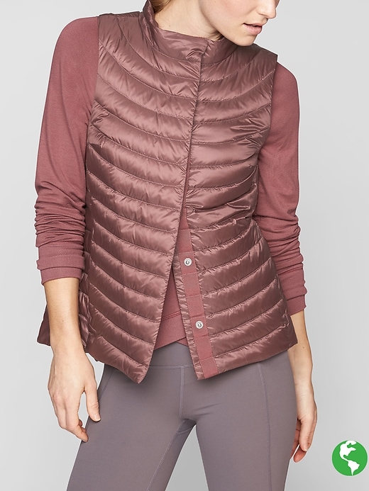 Athleta Downkind Vest Crushed Berry