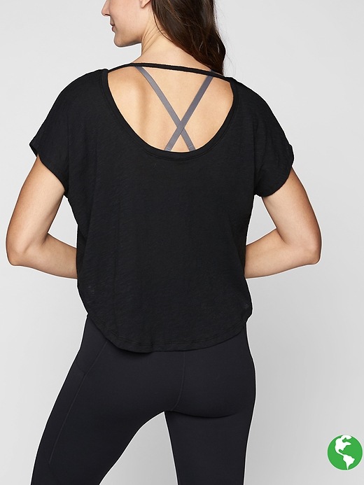 Athleta Organic Daily Tee Black