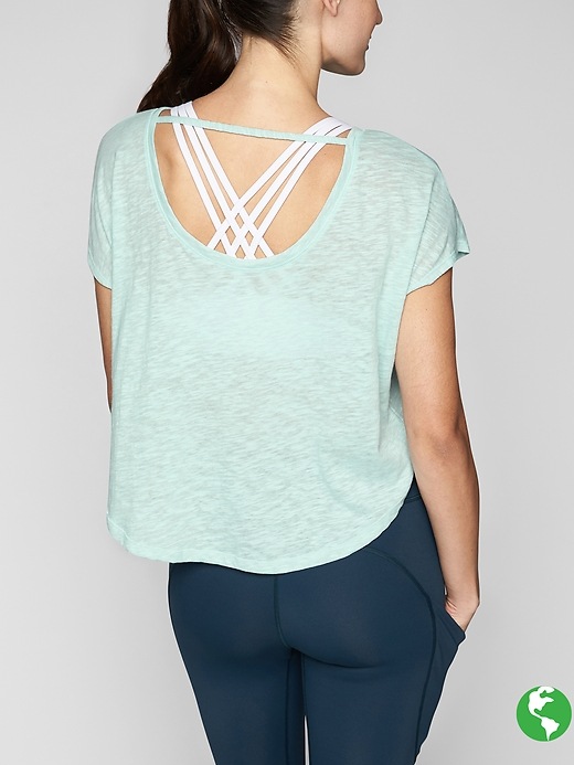 Athleta Organic Daily Tee Ballerina Blue