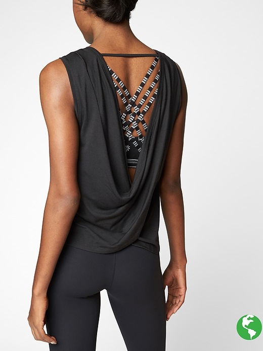 Athleta Revive Drape Tank Black