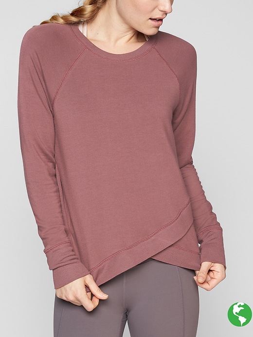Athleta Criss Cross Sweatshirt Crushed Berry