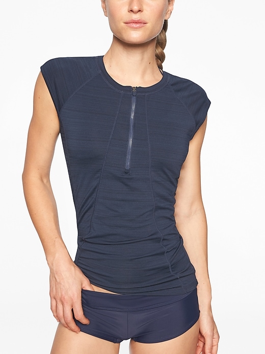 Athleta Pacifica Upf Tank 2 Navy