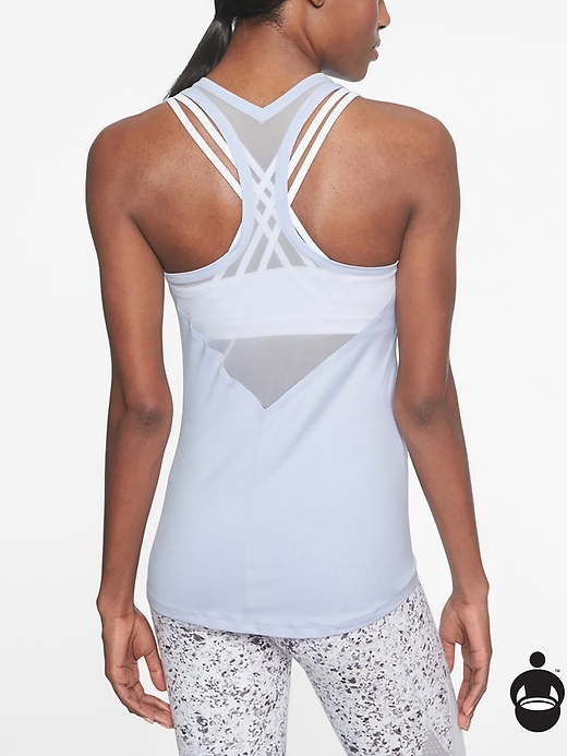 Athleta Mesh Chi Tank Urban Blue