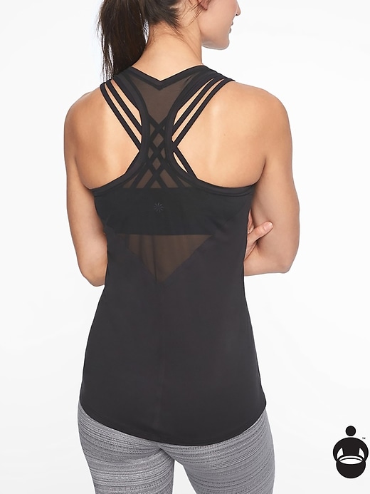 Athleta Mesh Chi Tank Black