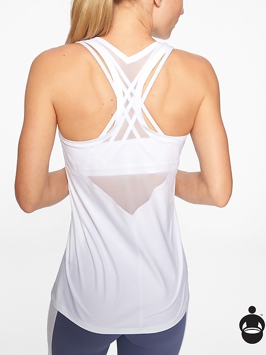 Athleta Mesh Chi Tank Bright White