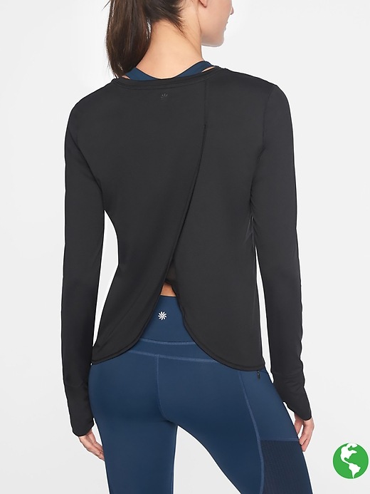 Athleta Sunlover Upf Tulip Back Top Black