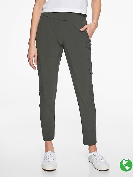 Athleta Chelsea Cargo Pant Black Olive