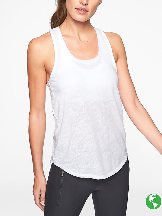 Athleta Organic Daily Racerback Tank Bright White