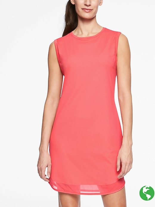 Athleta Sunlover Upf Dress Coral Flash