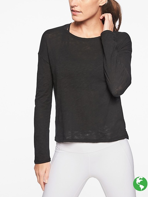 Athleta Organic Daily Long Sleeve Black